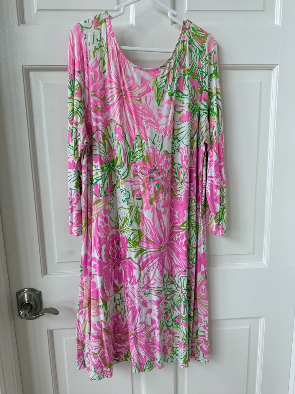 Lilly Pulitzer XL Pink Floral Swing Dress - Women